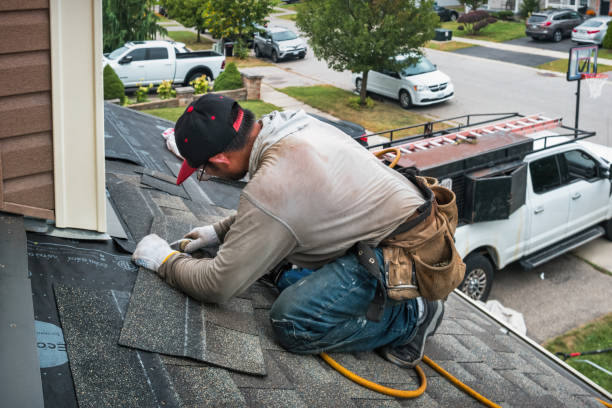 Professional Emergency Roof Repair technician working in Davisburg, MI
